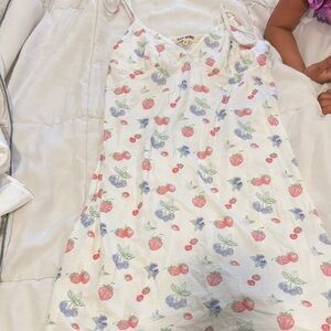 Djerf Avenue White Fruit Print Slip Dress